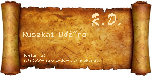 Ruszkai Dóra névjegykártya