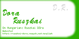 dora ruszkai business card